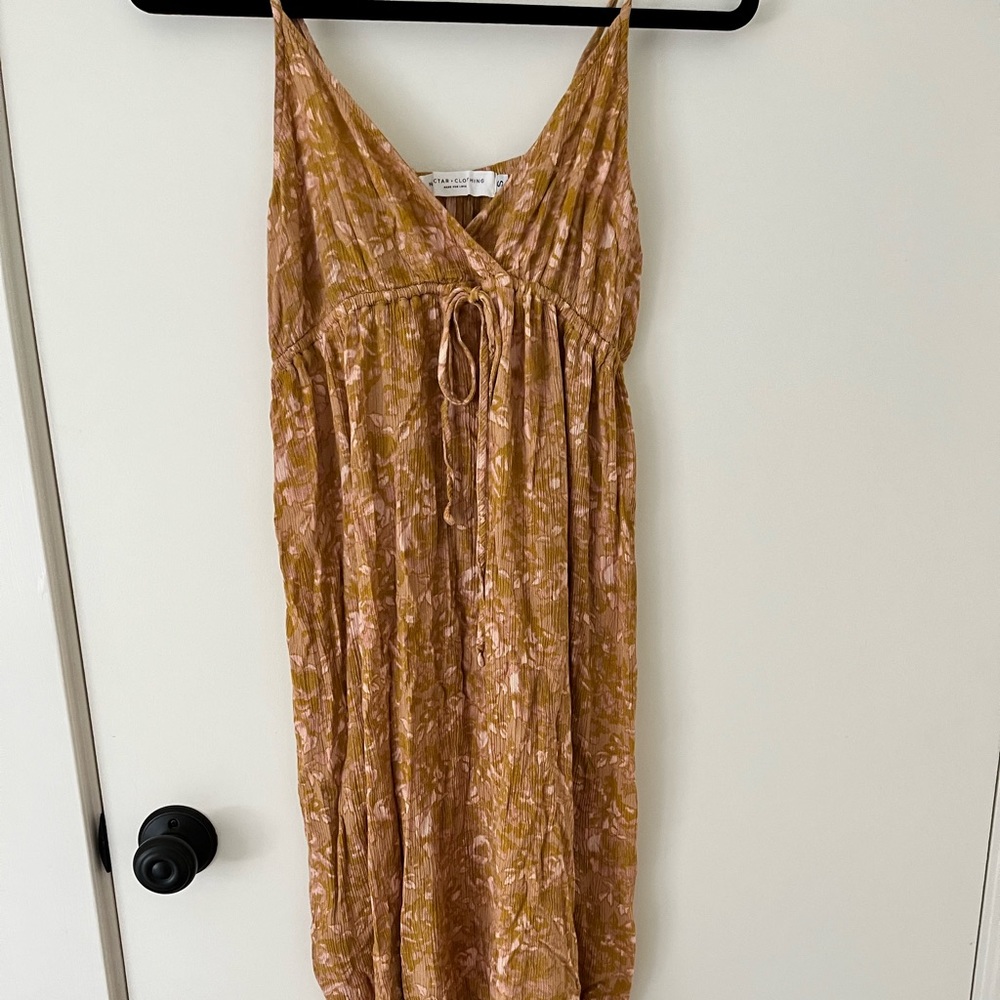 Blush rose print maxi dress